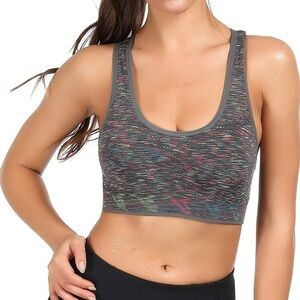 Sports Bra Medium Support Yoga Gym Activewear Bras with Pocket